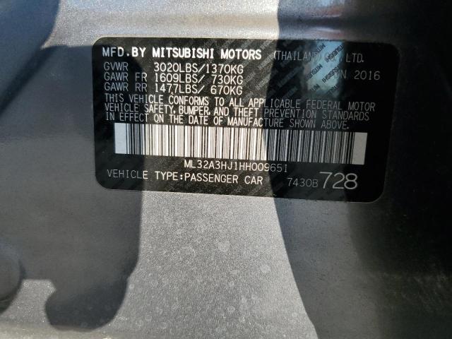 2017 MITSUBISHI MIRAGE ES - ML32A3HJ1HH009651