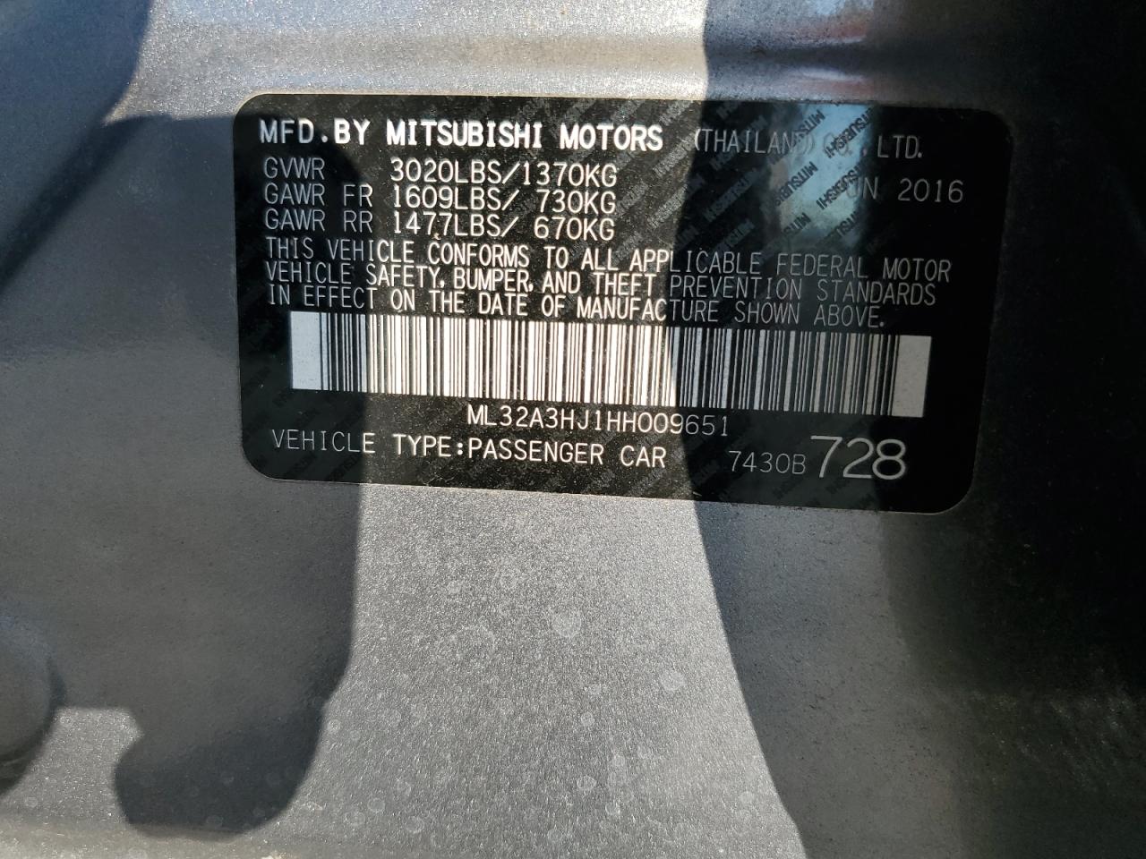 MITSUBISHI MIRAGE ES