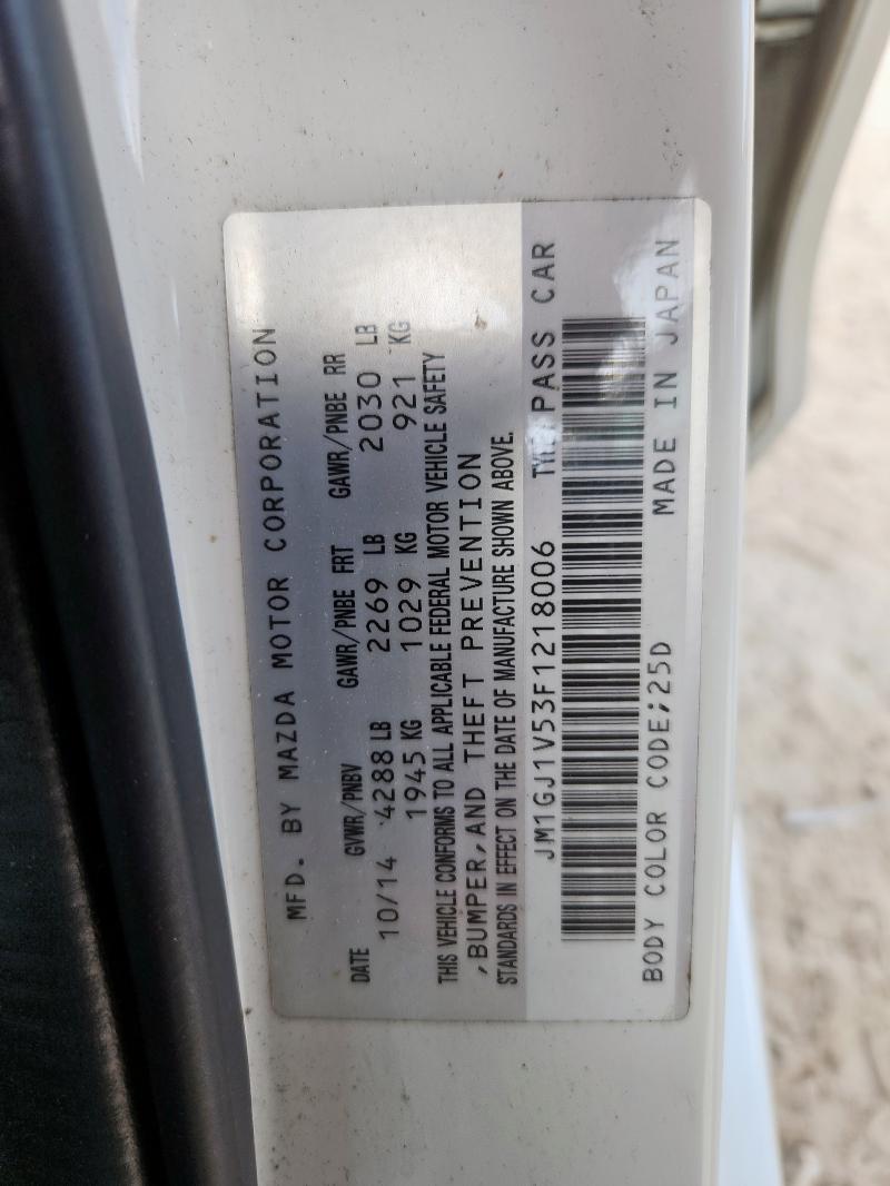 2015 MAZDA 6 TOURING - JM1GJ1V53F1218006