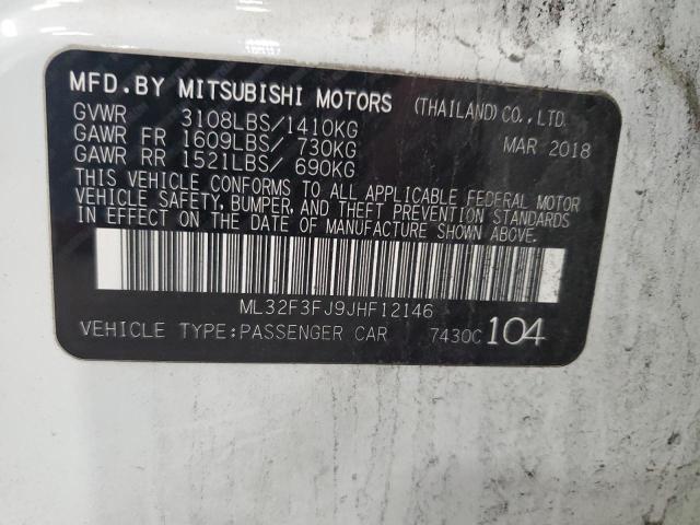 2018 MITSUBISHI MIRAGE G4 ML32F3FJ9JHF12146