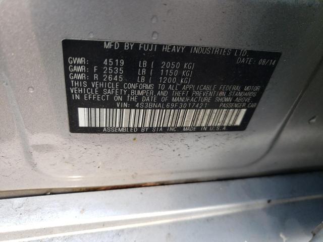 2015 SUBARU LEGACY 2.5 4S3BNAL69F3017421