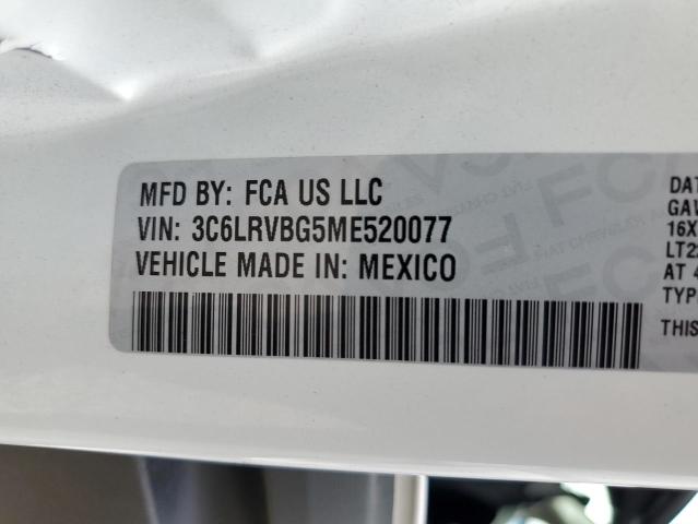 2021 RAM PROMASTER 1500 1500 HIGH 3C6LRVBG5ME520077