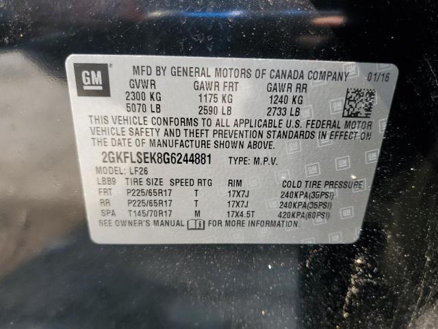 2016 GMC TERRAIN SL 2GKFLSEK8G6244881