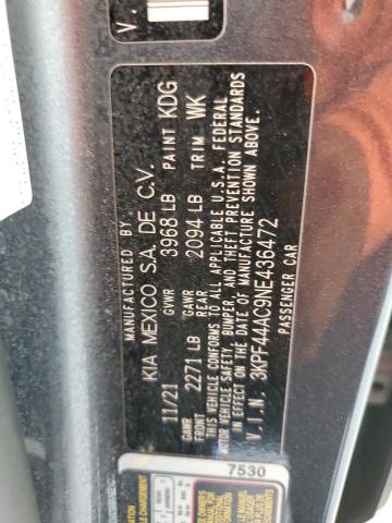 2022 KIA FORTE GT 3KPF44AC9NE436472
