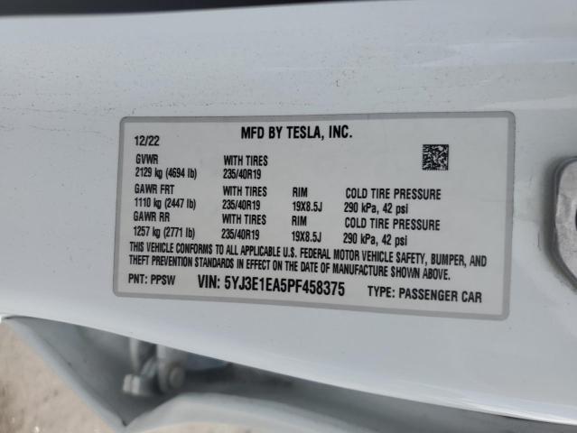 2023 TESLA MODEL 3 5YJ3E1EA5PF458375