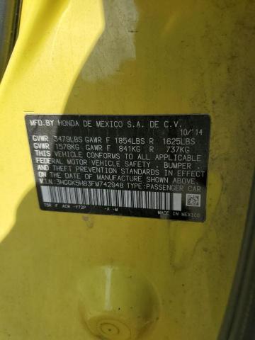 2015 HONDA FIT EX 3HGGK5H83FM742948