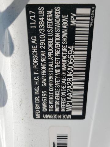 2018 PORSCHE CAYENNE - WP1AA2A28JKA06694