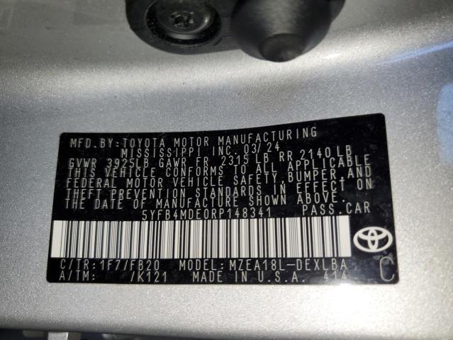 2024 TOYOTA COROLLA LE - 5YFB4MDE0RP148341