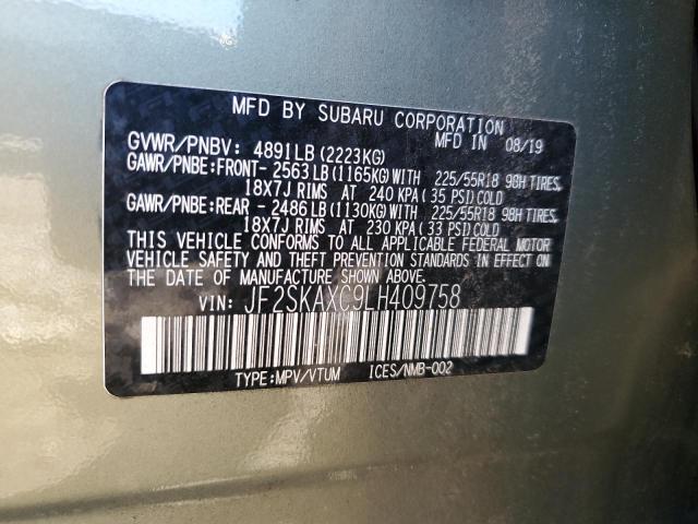 2020 SUBARU FORESTER T JF2SKAXC9LH409758