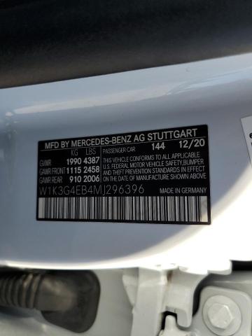 2021 MERCEDES-BENZ A 220 W1K3G4EB4MJ296396
