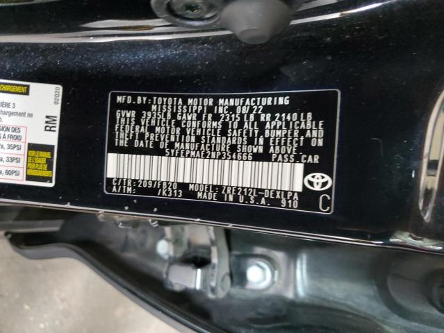 2022 TOYOTA COROLLA LE - 5YFEPMAE2NP354666