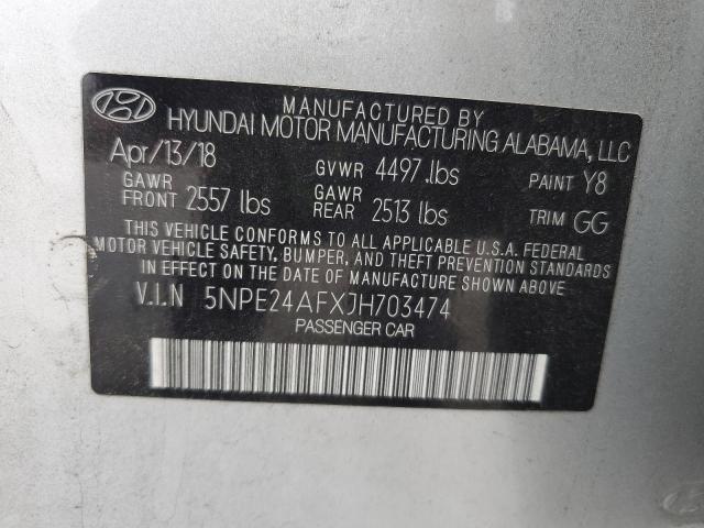 2018 HYUNDAI SONATA SE 5NPE24AFXJH703474