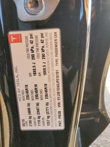 2018 TESLA MODEL 3 5YJ3E1EA8JF016181