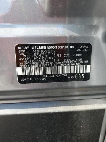 2022 MITSUBISHI OUTLANDER JA4J4UA87NZ047804