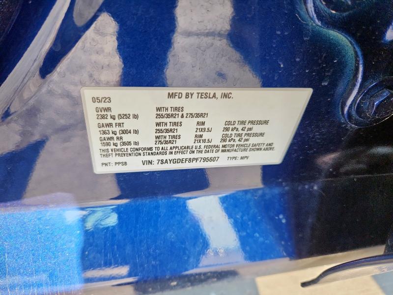 2023 TESLA MODEL Y 7SAYGDEF8PF795607