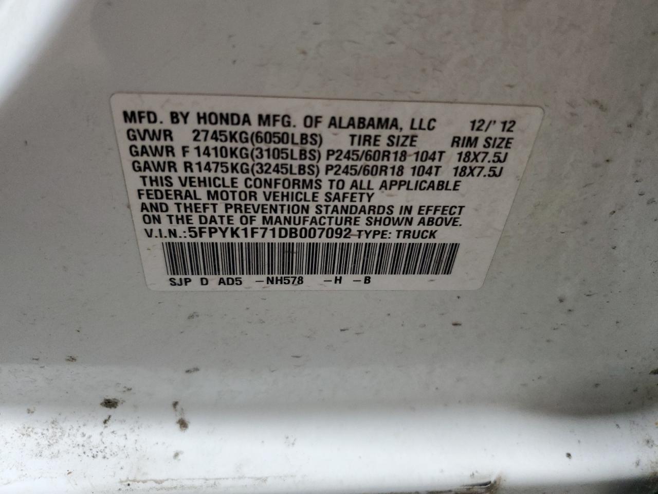 HONDA RIDGELINE SPORT