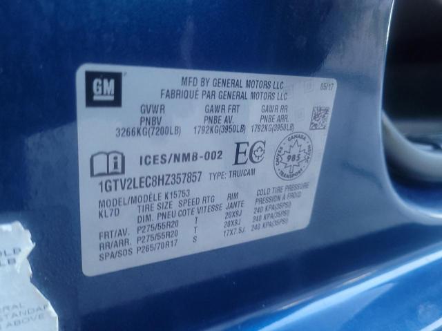 2017 GMC SIERRA K15 1GTV2LEC8HZ357857