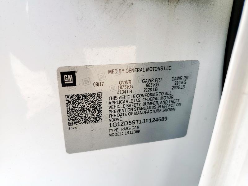 2018 CHEVROLET MALIBU LT 1G1ZD5ST1JF124589