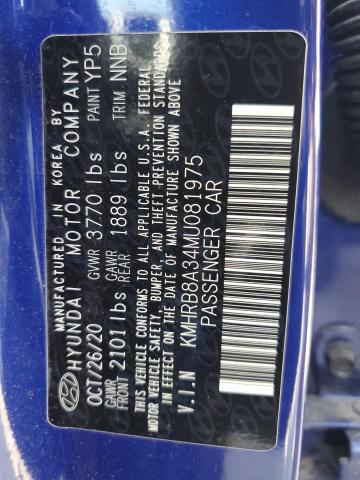 2021 HYUNDAI VENUE SE - KMHRB8A34MU081975