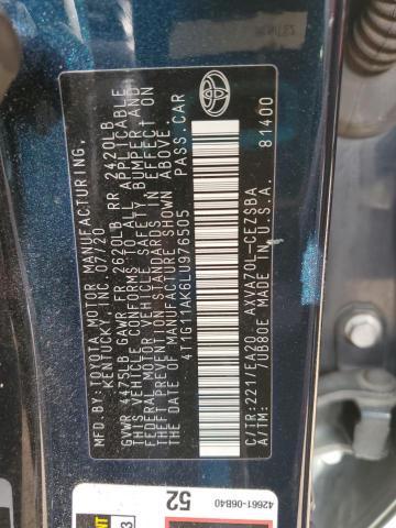 2020 TOYOTA CAMRY SE - 4T1G11AK6LU976505