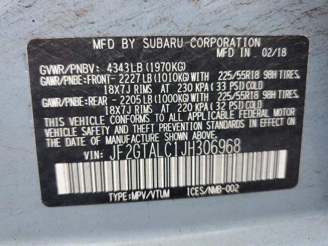 2018 SUBARU CROSSTREK JF2GTALC1JH306968