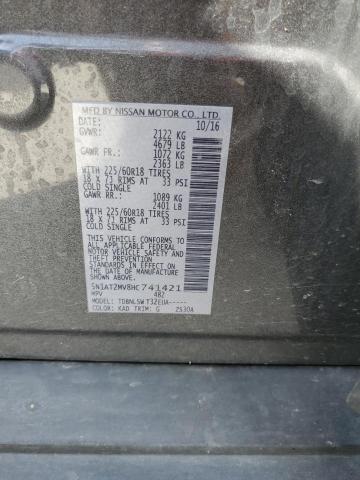 2017 NISSAN ROGUE SV 5N1AT2MV8HC741421