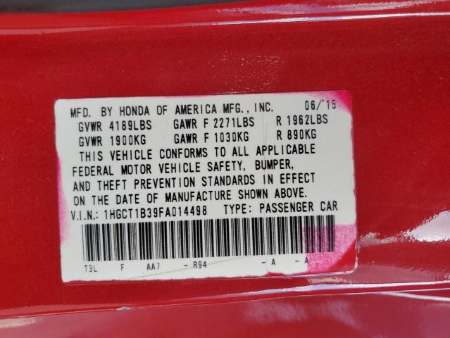 2015 HONDA ACCORD LX- 1HGCT1B39FA014498