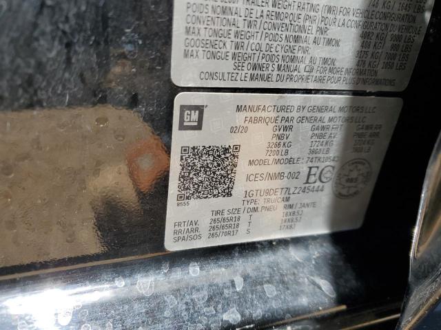 2020 GMC SIERRA K15 1GTU9DET7LZ245444