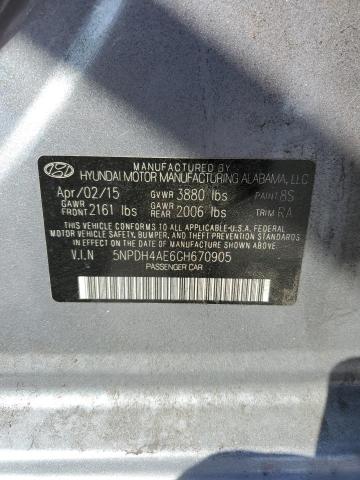 2016 HYUNDAI ELANTRA SE 5NPDH4AE6GH670905