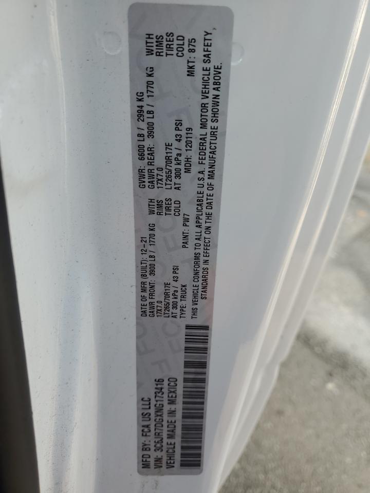 Lot #3310257390 2022 RAM 1500 CLASS