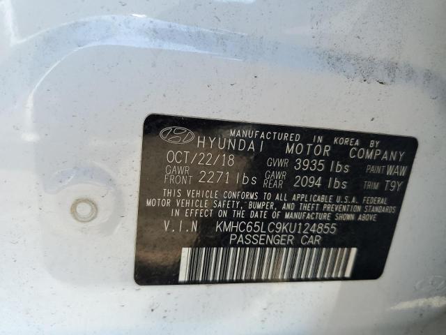 2019 HYUNDAI IONIQ BLUE KMHC65LC9KU124855