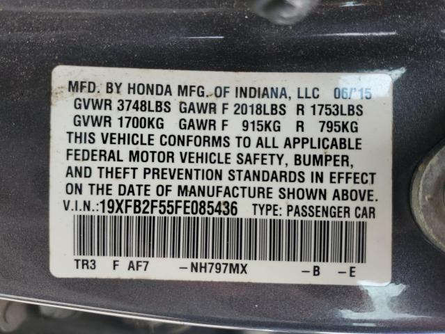 2015 HONDA CIVIC LX 19XFB2F55FE085436