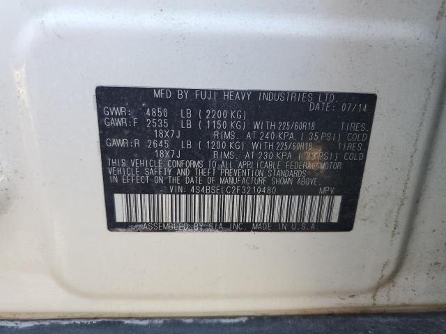 2015 SUBARU OUTBACK 3. 4S4BSELC2F3210480