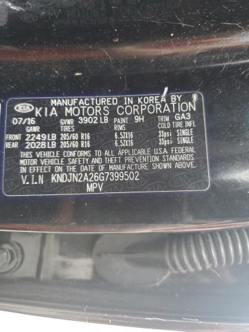 2016 KIA SOUL KNDJN2A26G7399502