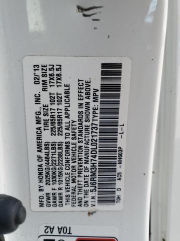 2013 HONDA CR-V EXL - 5J6RM3H74DL021737