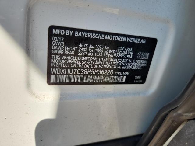2017 BMW X1 SDRIVE2 WBXHU7C38H5H36226