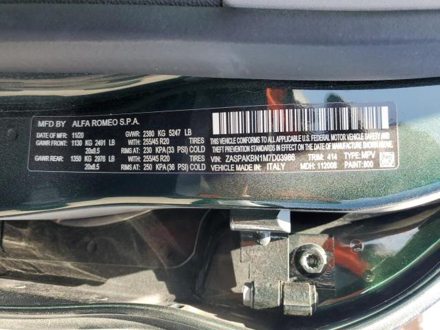 2021 ALFA ROMEO STELVIO TI ZASPAKBN1M7D03986