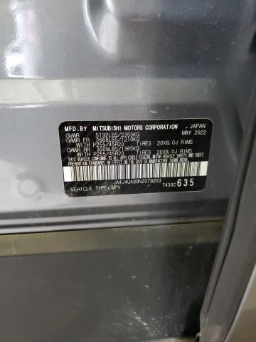 2022 MITSUBISHI OUTLANDER JA4J4UA89NZ079203