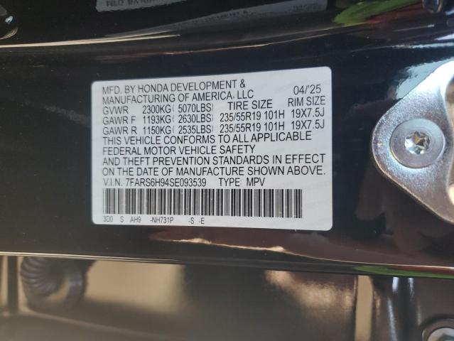 2025 HONDA CR-V SPORT TOURING 7FARS6H94SE093539