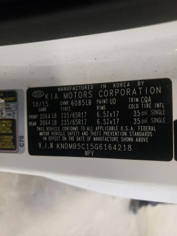 2016 KIA SEDONA LX KNDMB5C15G6164218