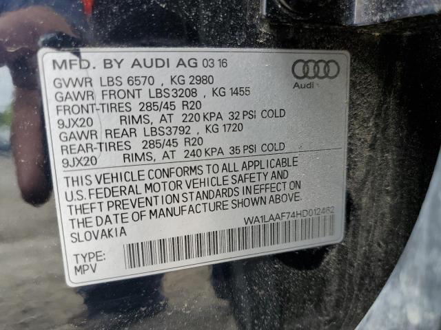 2017 AUDI Q7 PREMIUM PLUS WA1LAAF74HD012462