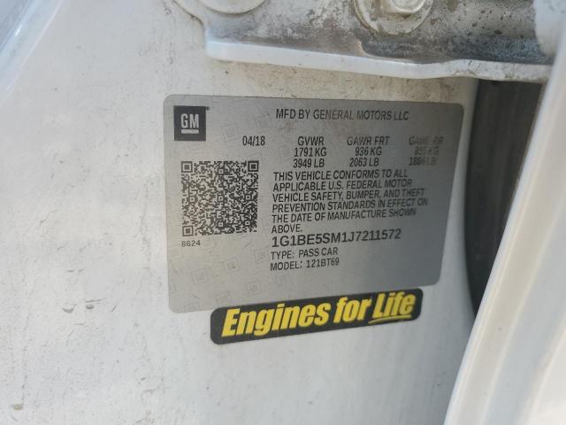 2018 CHEVROLET CRUZE LT 1G1BE5SM1J7211572