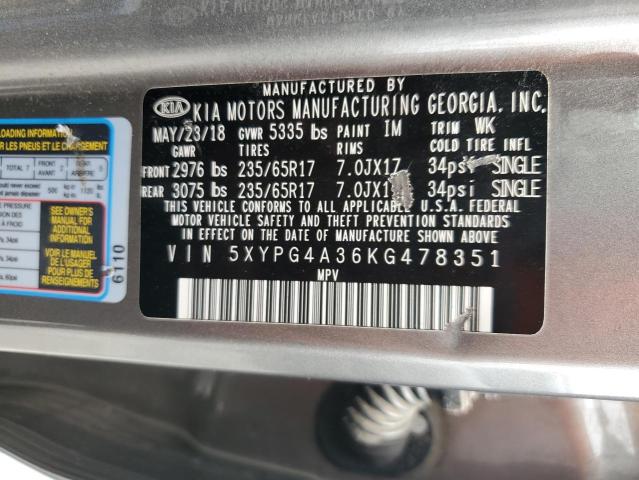 2019 KIA SORENTO L - 5XYPG4A36KG478351
