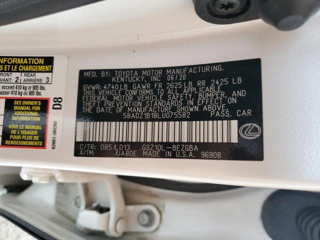 2020 LEXUS ES 350 58ADZ1B18LU075582