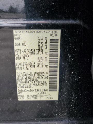 2016 NISSAN MURANO S 5N1AZ2MG5GN165368