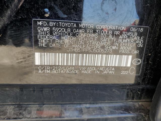 2018 LEXUS LS 500 BAS JTHB51FF5J5005273