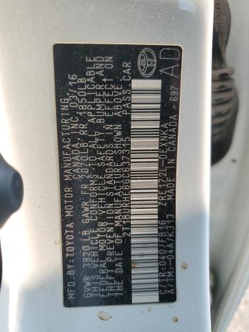 2016 TOYOTA COROLLA L - 2T1BURHE6GC637315