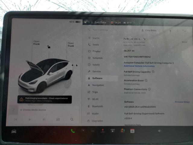 2022 TESLA MODEL Y 7SAYGAEE4NF518942