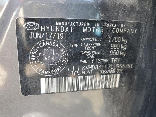 2020 HYUNDAI ELANTRA SE KMHD84LF7LU955761