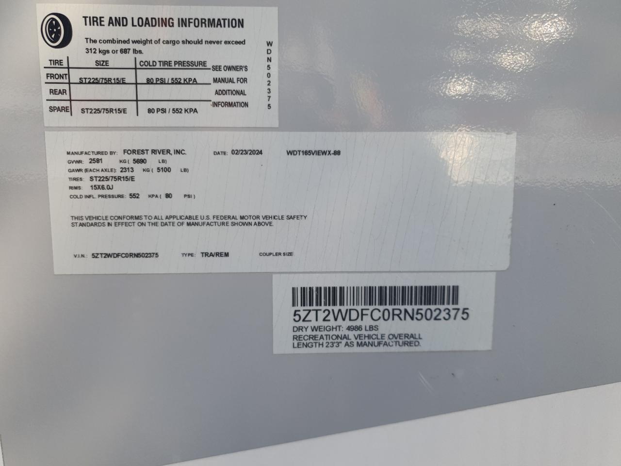 Lot #3296639010 2024 FRRV WILDWOOD